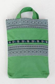 Taška na nákup 34 x 43 cm, bavlnená, s krátkym uchom, zelená
