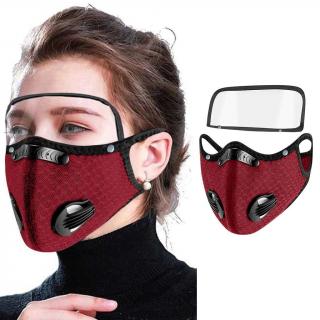TEAM Športová maska/rúško na tvár s dvomi ventilmi 1ks/bal