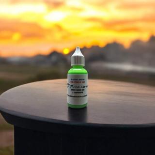 RYVALURES LIQUID PLASTIC COLOR FLUORESCENT CITRUS GREEN 30ML. (FARBA DO TEKUTÉ GUMY FLUO CITRUS GREEN 30ML.)