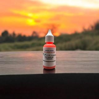 RYVALURES PLASTISOL COLOR FLUO UV JAPANESE RED 30ML.