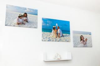 Expresní tisk - fotoobrazy sada 3 kusů (2x -  60x40 cm, 1x - 70x50 cm) s vlastními fotkami, Plátno 100% bavlna: Premium Canvas 390g/m²