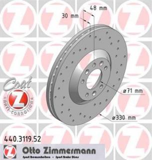 Brzdové kotúče predné 2ks (C5,C6, 407,607) (330mm / 30mm)