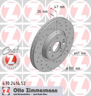 Brzdové kotúče predné 2ks (LAGUNA) (300/26)