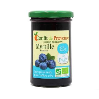 Confit de Provence Čučoriedkový džem BIO Premium 65% ovocia, Francúzsko, pohár 300g (Premium 65% Blueberry BIO jam)
