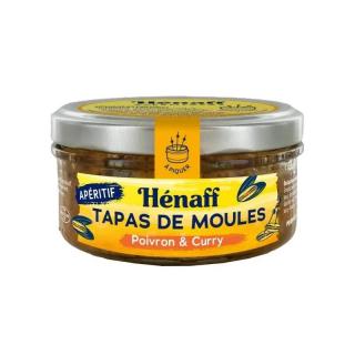 Hénaff Aperitív - mušľové tapas s chorizom a paprikou, Francúzsko, pohár 110g ( Tapas moules, chorizo et paprika)