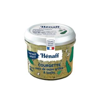 Hénaff Cuketová nátierka so syrom, kešu a bazalkou, Francúzsko, pohár 90g (Courgette noix de cajou grillee et basilic)
