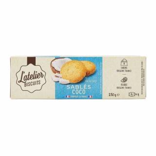 Jardimére Kokosové maslové sušienky, Francúzsko, krabica 150g (808609 Sablé coco 150g)