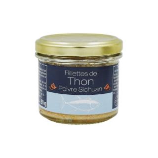 Jardimére Rillet - nátierka z tuniaka so sečuánskym korením, Francúzsko, pohár 90g (455039 Rillettes de thon au poivre sichuan 90g. )