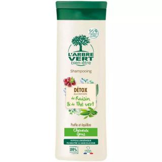 L'Arbre Vert Hypoalergénny šampón detox na mastné vlasy, Francúzsko, fľaša 250ml (563686 Shampooing détox cheveux gras 250ml)