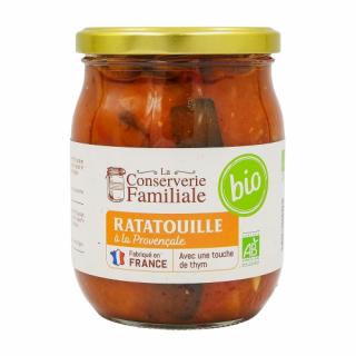 La Conserverie Familiale Ratatouille BIO, Francúzsko, pohár 520g (211049 Ratatouille cuisinée BIO bcl 520g)