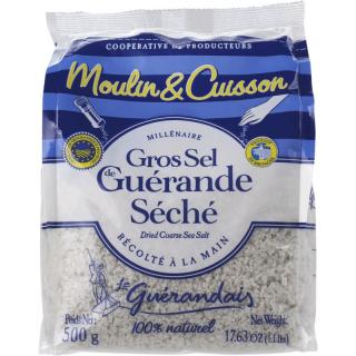 Les Salines de Guérande Morská soľ špeciál pre mlynčeky, hrubozrnná šedá, Francúzsko 500g (919839 Gros sel de Guérande 500g - MOULIN  CUISSON)