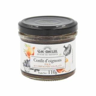 Lou Souleil Provence Cibuľové čatní (chutney) z kandizovanej cibule, Francúzsko, pohár 110g (1770172 Confit d'oignons France bocal 110g. )