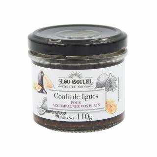 Lou Souleil Provence Figové čatní (chutney), Francúzsko, pohár 110g (1770151 Confit de figues France bocal 110g)