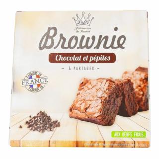 Lulli Patiseries de France Čokoládové brownie s kúskami čokolády, Francúzsko, krabica 285g (074253 Brownie aux pépites de chocolat paquet 285g . )