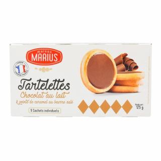 Maison Marius Sušienky tartaletky čokoládové, Francúzsko, krabica 125g (809187 Tartelettes chocolat paquet 125g Maison Marius)