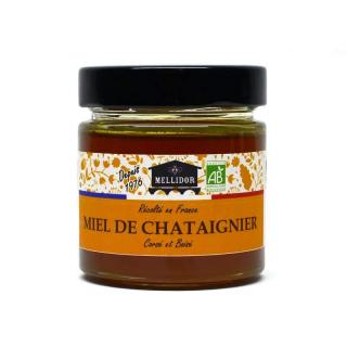 Mellidor Gaštanový med BIO, Francúzsko, pohár 220g (ORGANIC CHESTNUT HONEY FROM FRANCE)
