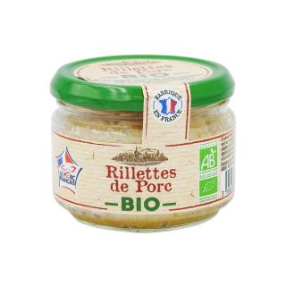 Mere Lalie Bravčový rillett BIO, Francúzsko, pohár 180g (178326 Rillettes de porc BIO France pot 180g. )
