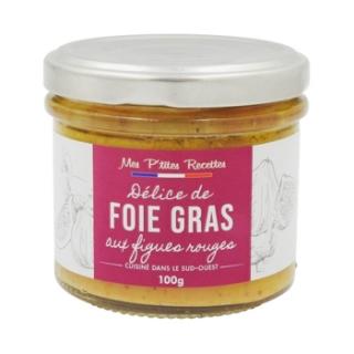 Mes P´tites Recettes Kačacie pečienky Foie Gras s figami, Francúzsko, pohár 100g (178309 Délice de Foie gras aux figues pot 100g)