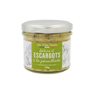 Mes P´tites Recettes Pochúťka zo slimákov s petržlenom, Francúzsko, pohár 100g (178311 Délice d'escargot á la persillade pot 100g. )