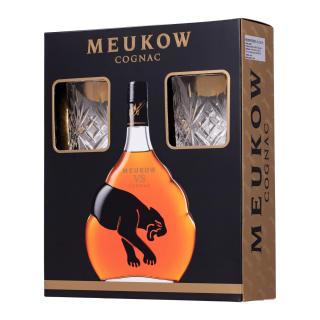 Meukow Koňak Very Special + 2 poháre, Francúzsko, gift box 0.7l (Koňak Very Special + 2 poháre)