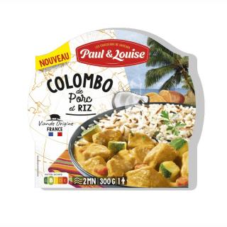 Paul  Louise Bravčové kúsky na spôsob Colombo s ryžou, Francúzsko, miska 300g (TR-L89)
