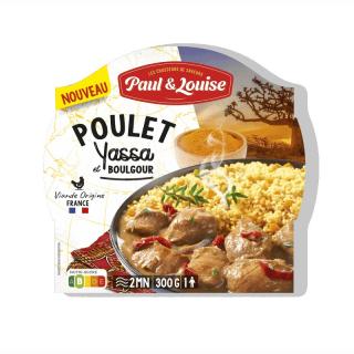 Paul  Louise Kuracie kúsky s omáčkou Yassa a bulgurom, Francúzsko, miska 300g (TR-L90T)