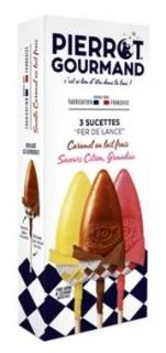Pierrot Gourmand Darčeková krabica 3ks lízaniek, Francúzsko, darč. krabica 40g (118692 Etui 3 sucettes assorties)