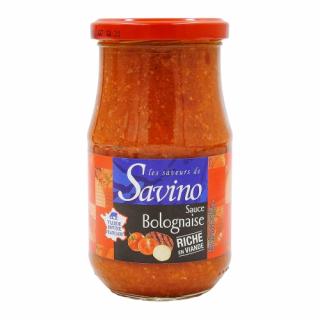 Savino Bolonská omáčka 30% hovädzieho francúzskeho mäsa, Francúzsko, pohár 350g (211006 Sauce bolognaise 30% boeuf France pot 350g Savino. )