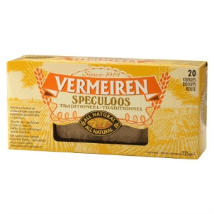 Vermeiren Karamelové sušienky Speculoos - VEGAN, Belgicko, krabica 225g (809667 SPECULOS TRADITIONNEL 225GR)