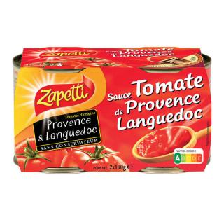 Zapetti Paradajková omáčka Provence Languedoc 2x 190g plech, box 380g (356900 Sauce tomate de provence Languedoc 2x190g - ZAPETTI)