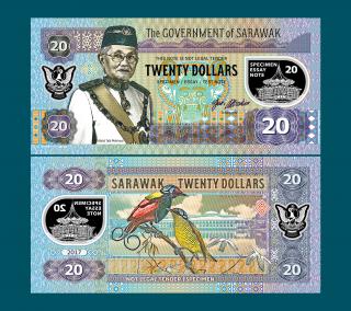 20 dollars Sarawak typ A