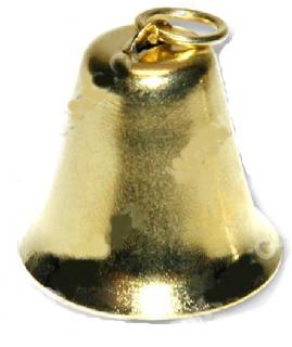 Zvonček kovový zlatej farby 25mm