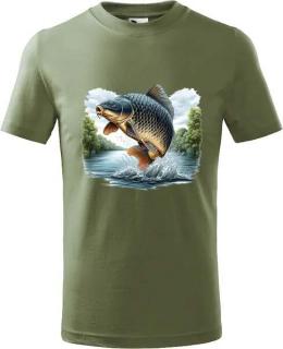 Detské tričko Kapor výskok z vody2 (Tričko pre malého rybára)