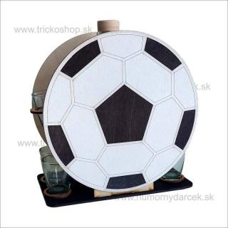 Futbalová lopta drevo (Drevený stojan na poháriky a fľašku)