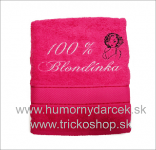 Osuška 100% blondínka (Darček pre kamarátku)