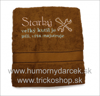Osuška Starký (Vyšívaná osuška pre starkého)