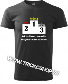 Pánske tričko Aktuálne poradie výpredaj (Posledné kusy!)