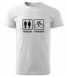 Pánske tričko Cyklo Problém vyriešený (Tričko pre cyklistu)