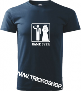 Pánske tričko GAME OVER 2 (Game over pištoľ)