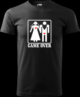 Pánske tričko GAME OVER (Tričko na rozlúčku so slobodou)