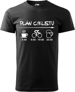 Pánske tričko Plán cyklistu (Tričko pre cyklistu)