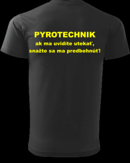 Pánske tričko  PYROTECHNIK (text na  chrbte)