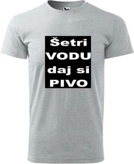 Pánske tričko Šetri vodu výpredaj (Vtipné tričko s pivom)