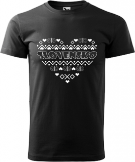 Pánske tričko SK srdce Čičmany  (TRIČKO ČIČMIANSKY VZOR)