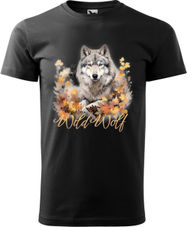 Pánske tričko Vlk 1  (Pánske tričko s vlkom)