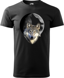 Pánske tričko Vlk 2 (Pánske tričko s vlkom)
