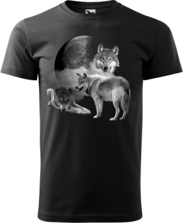 Pánske tričko Vlk 3 (Pánske tričko s vlkom)