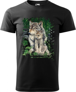Pánske tričko Vlk 8 (Tričko s vlkom)