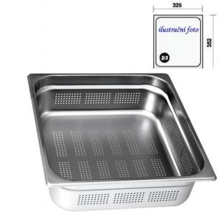 GN 2/3 -  65 INOX - perforovaná