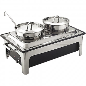 E-Chafing dish na polievky 2x4 l (Chafing elektrický Dish na polievky)